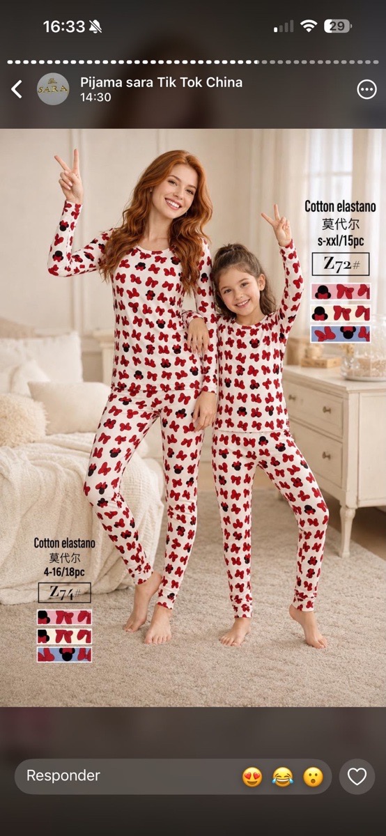 PIJAMA MINNIE LAZO ADULTO