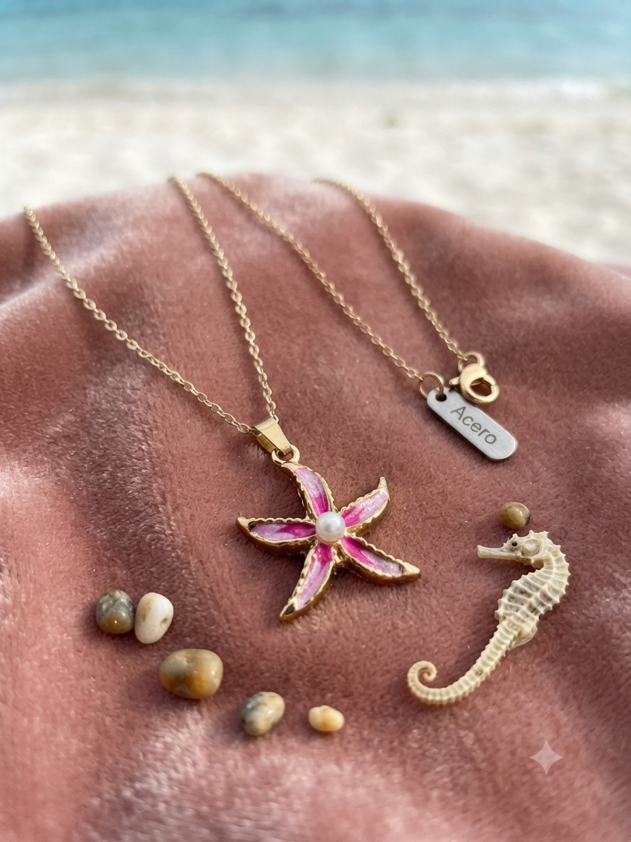 COLLAR ESTRELLA ROSA