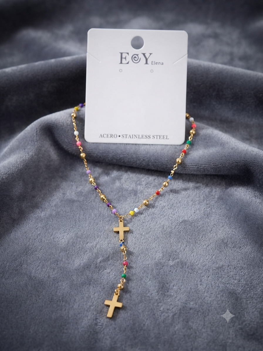 COLLAR ROSARIO COLORES