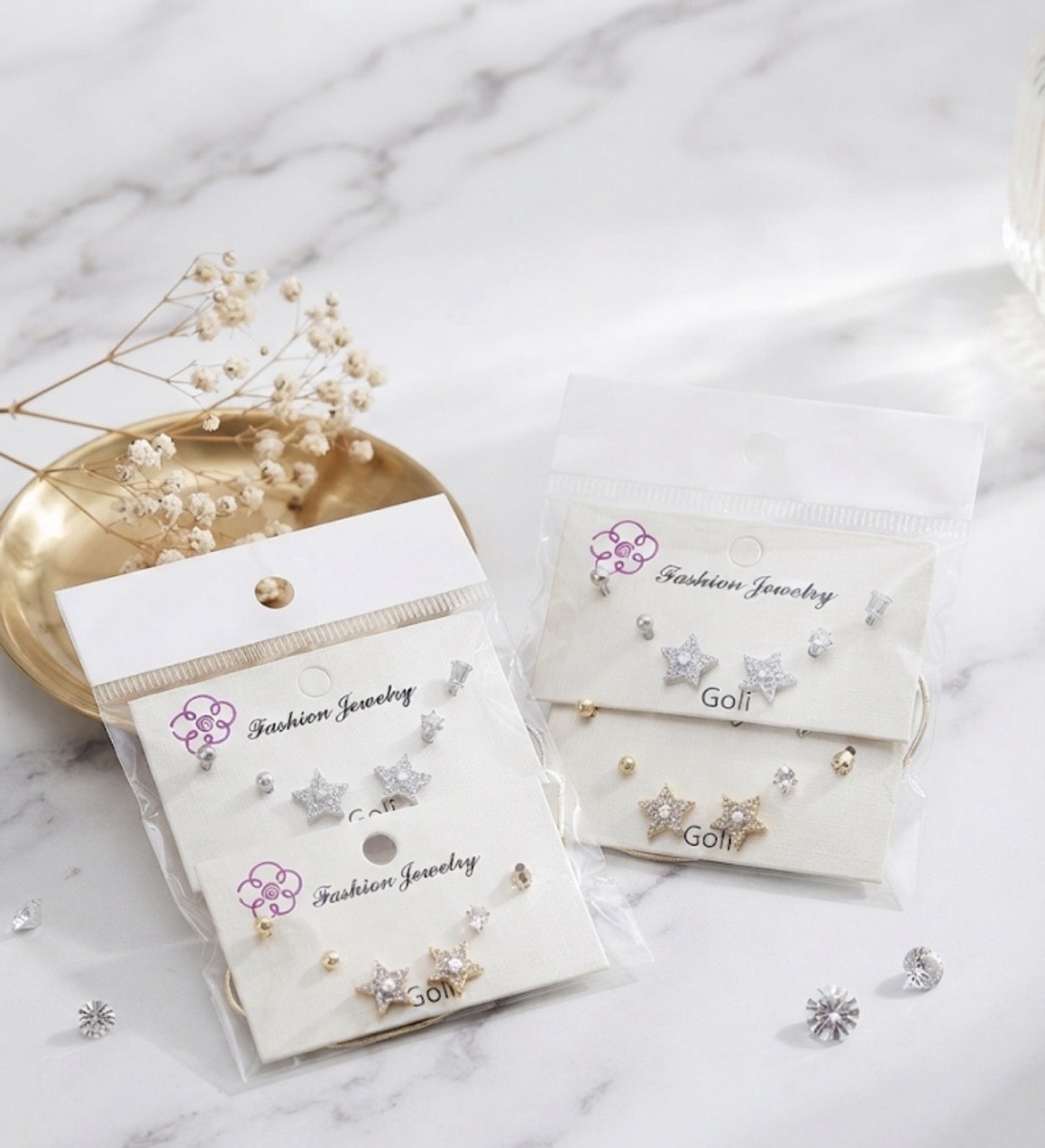 SET DE PENDIENTES ESTRELLA
