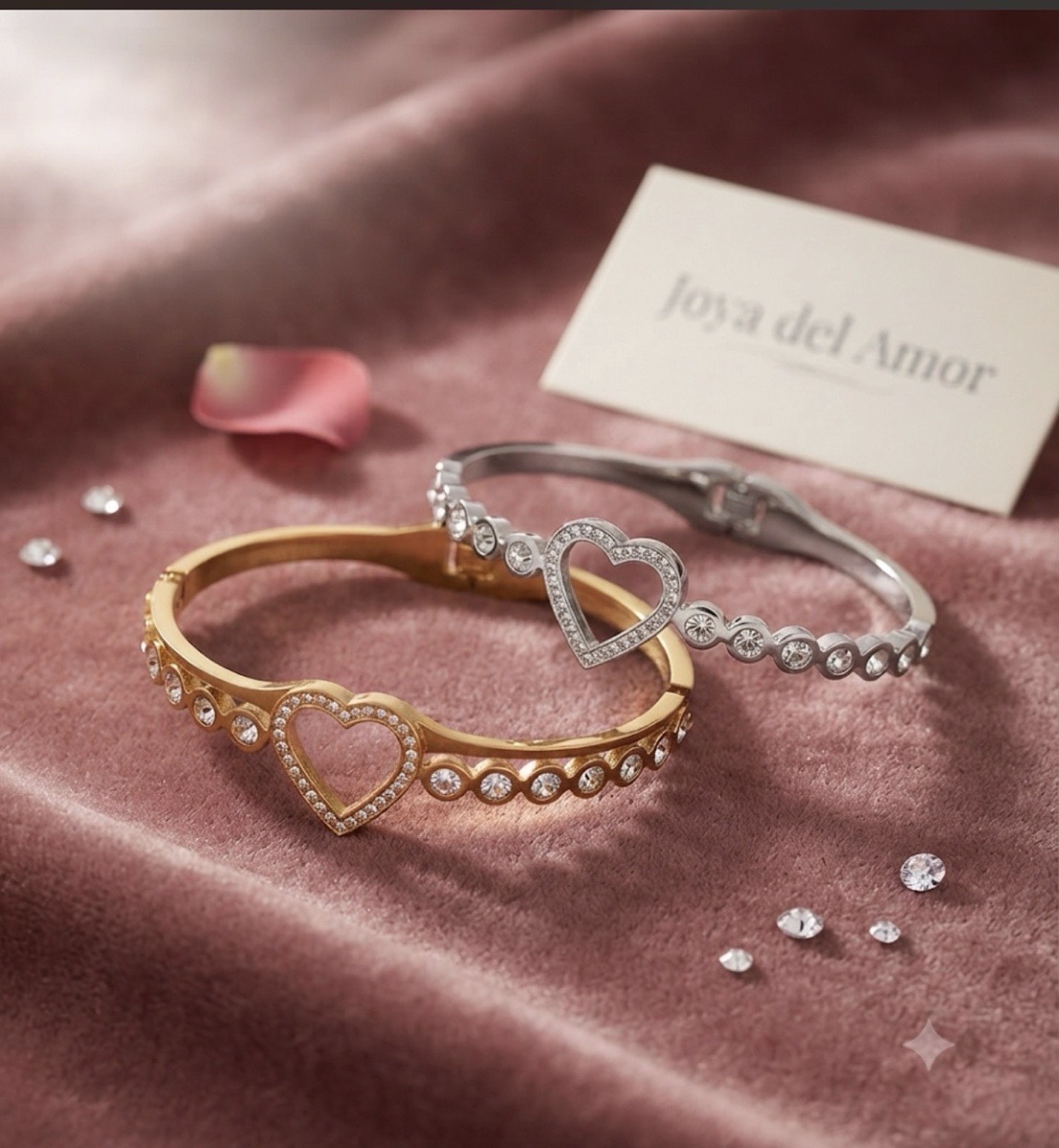 PULSERA CORAZÓN BRILLANTE