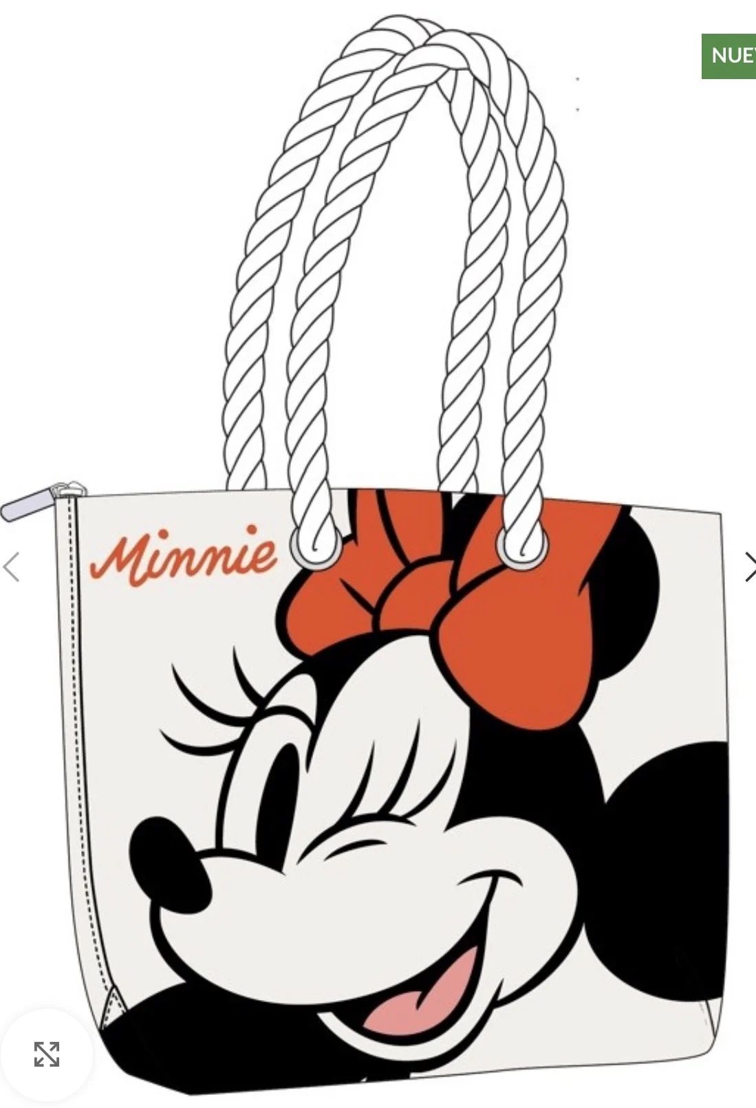 BOLSO PLAYA MINNIE NILON 52x37x17cm