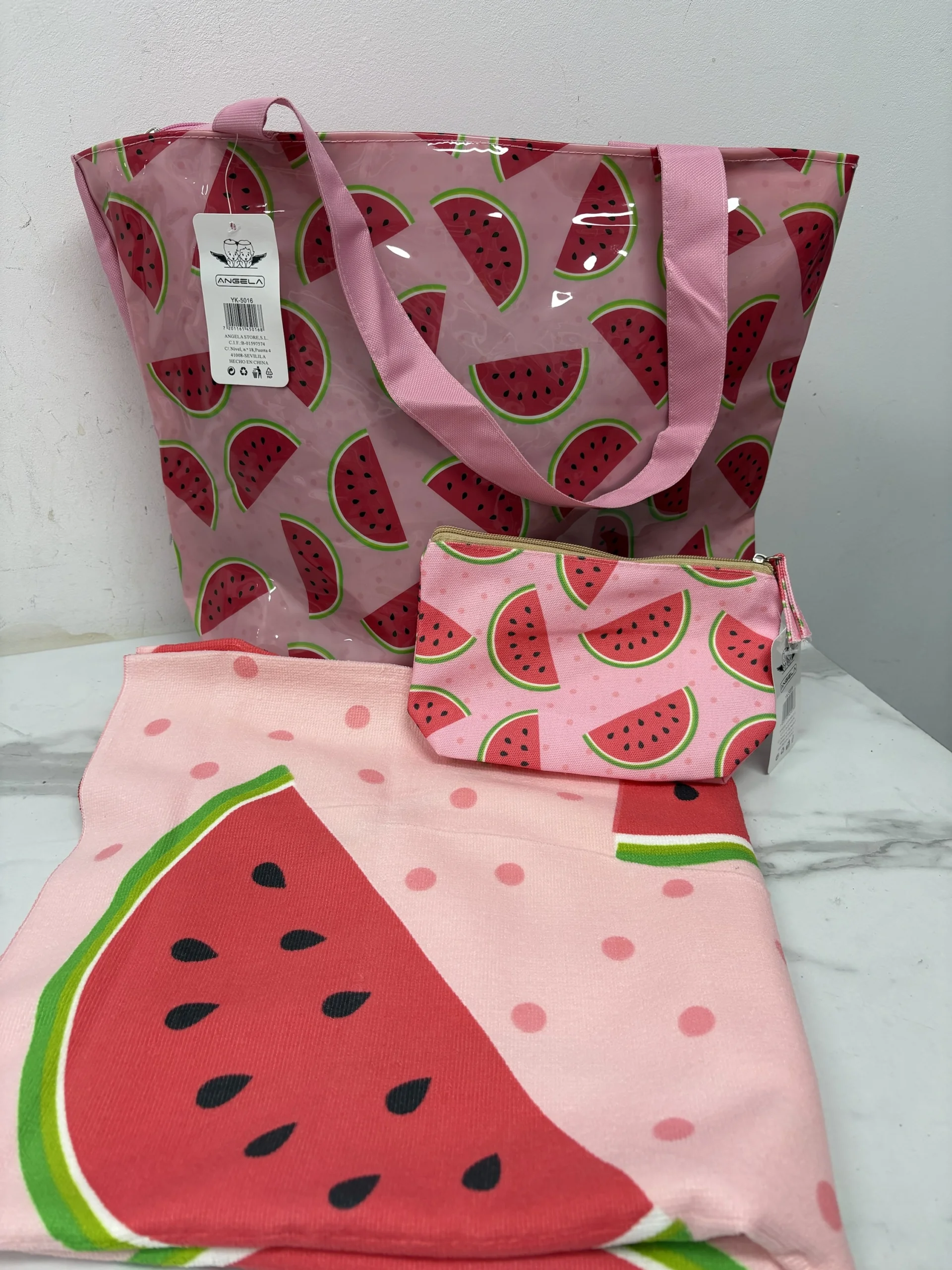 BOLSO DE PLAYA + TOALLA DE PLAYA + NECESER
